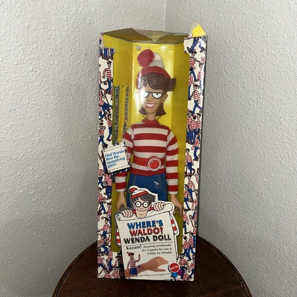 VINTAGE NIB 1991 Mattel 18" Where's Waldo Wenda Doll **TOP OF BOX DAMAGED** - Picture 4 of 12